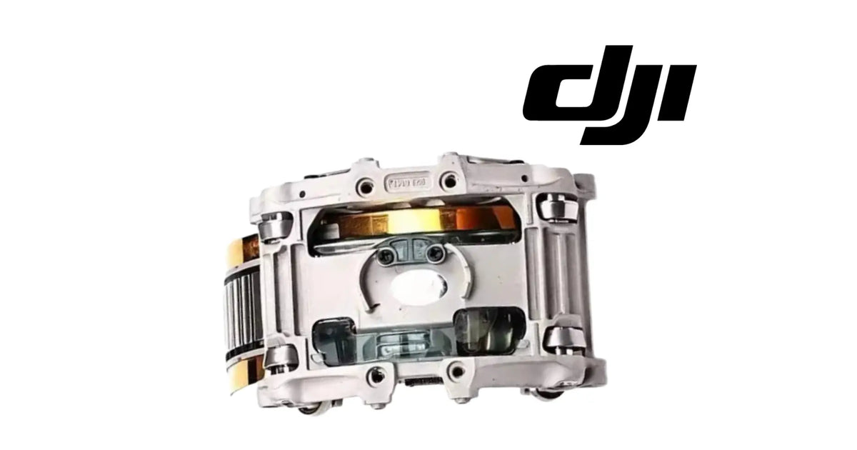 DJI gimbal roll motor replacement module, silver with orange ribbon cable