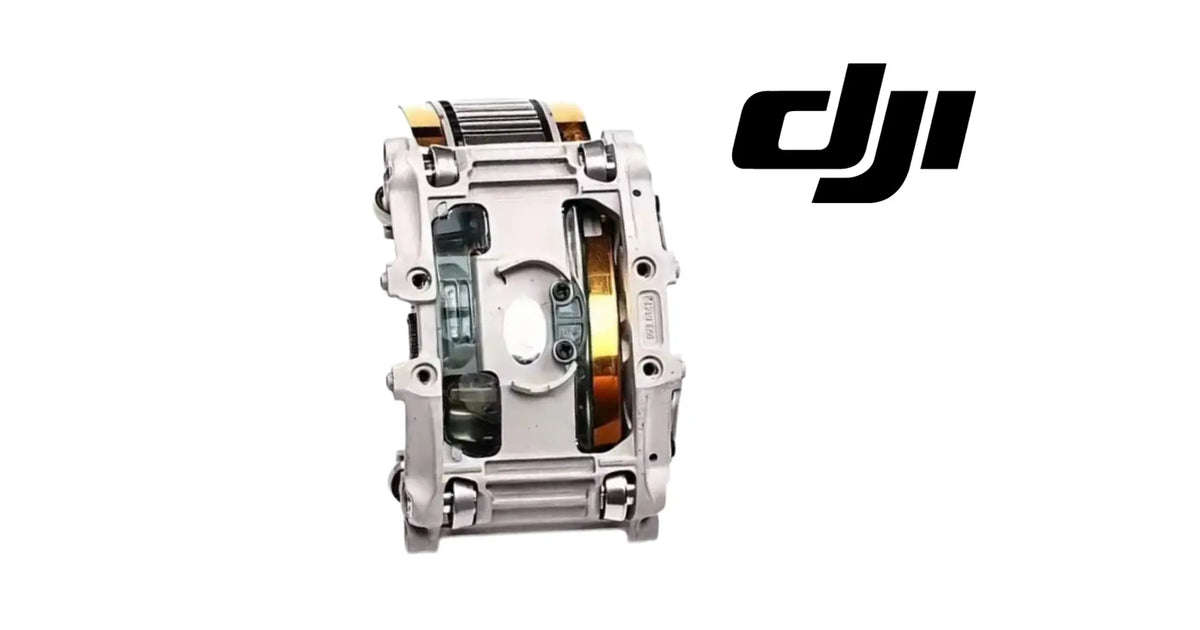 DJI gimbal roll motor replacement module, front view with dark sensor window