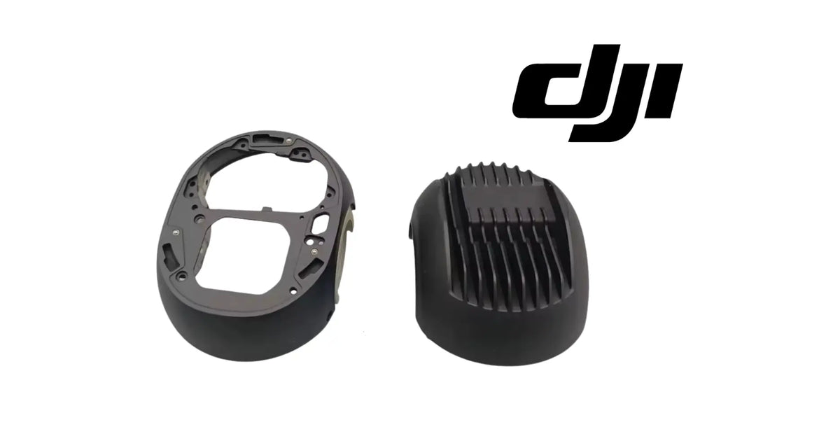 DJI replacement camera frame covers: front frame and vented rear cover, matte black