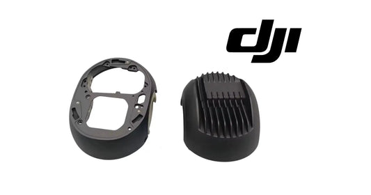 DJI replacement camera frame covers: front frame and vented rear cover, matte black
