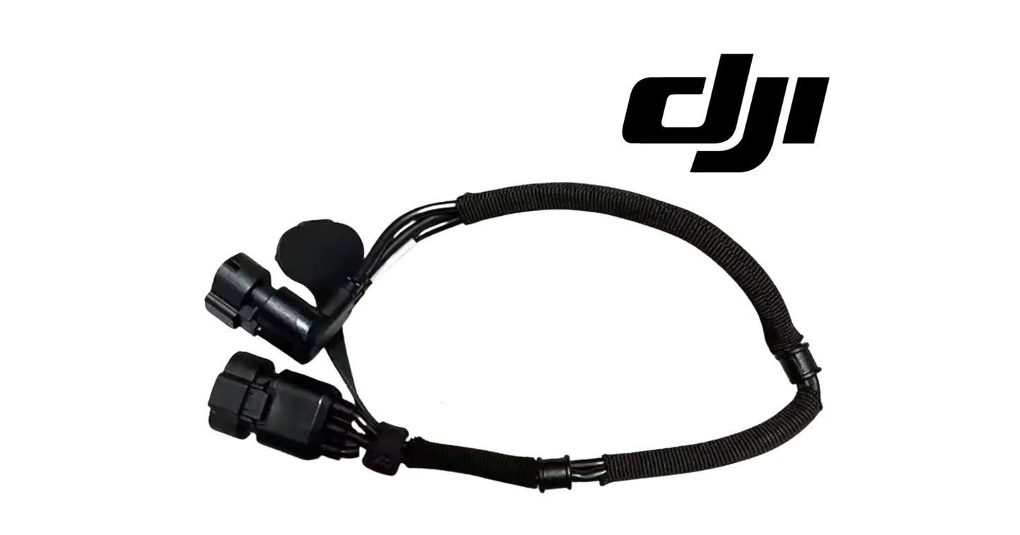 DJI spray system load adapter cable with three connector blocks, black