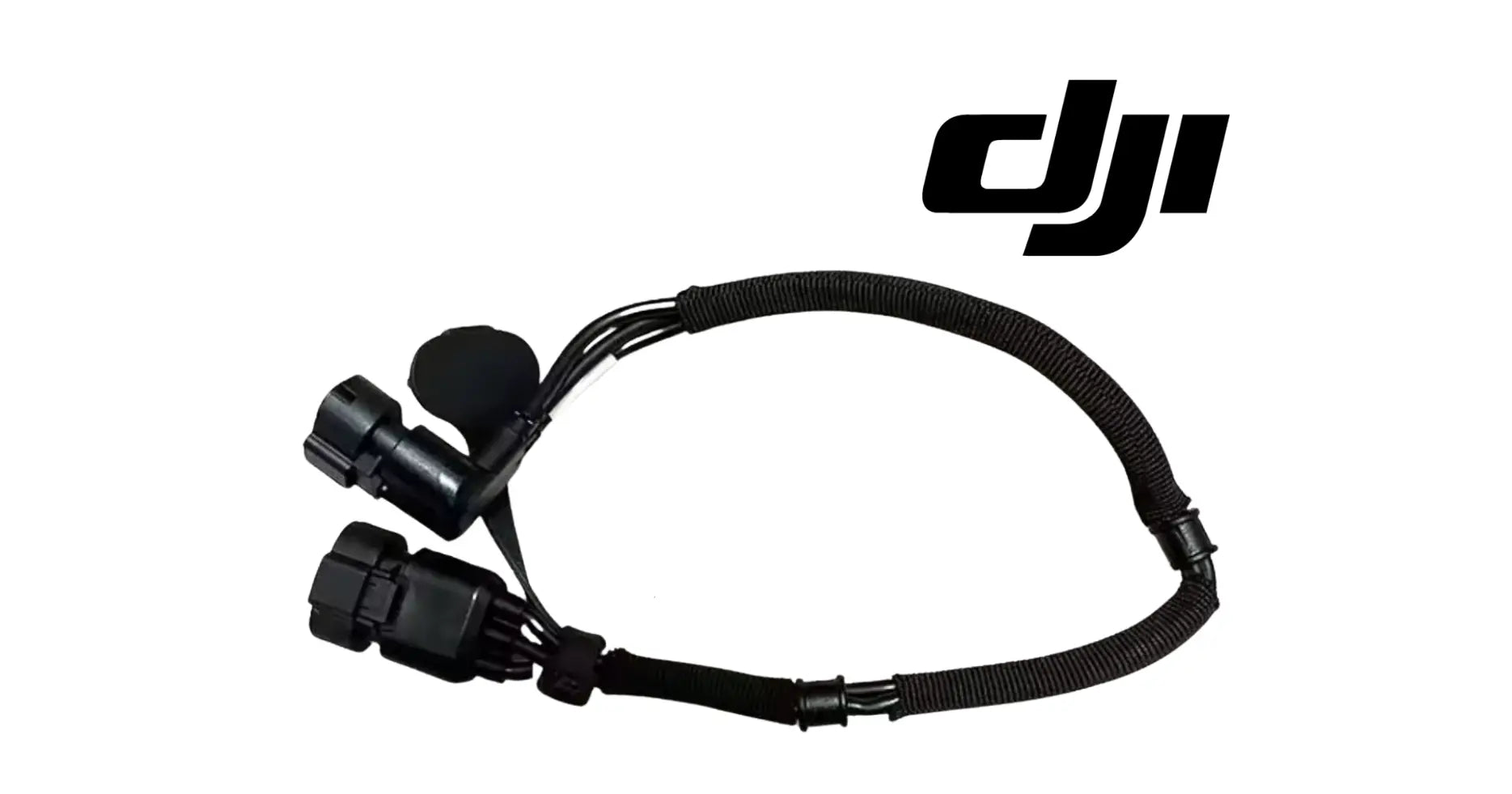 DJI spray system load adapter cable with three connector blocks, black