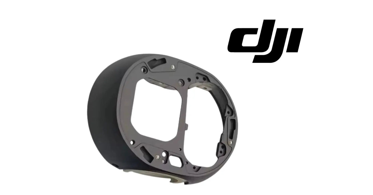 DJI replacement camera rear frame cover with side cutouts, matte black