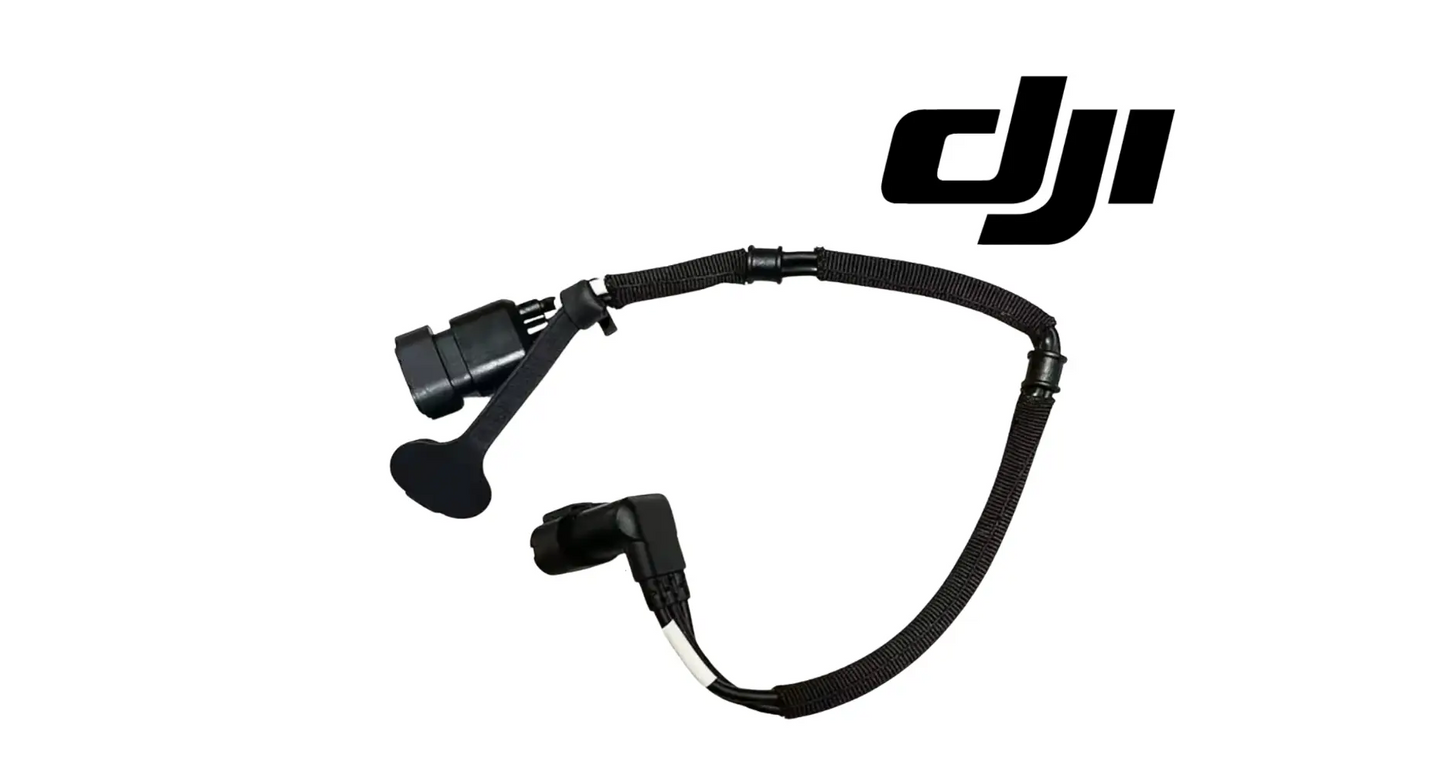 DJI load adapter cable with angled module and connector ends, black