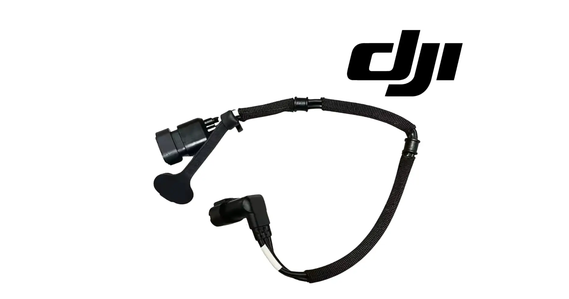 DJI load adapter cable with angled module and connector ends, black