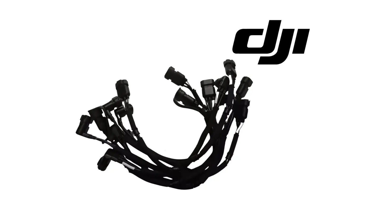 DJI spray system load adapter cable bundle with several junction connectors, black