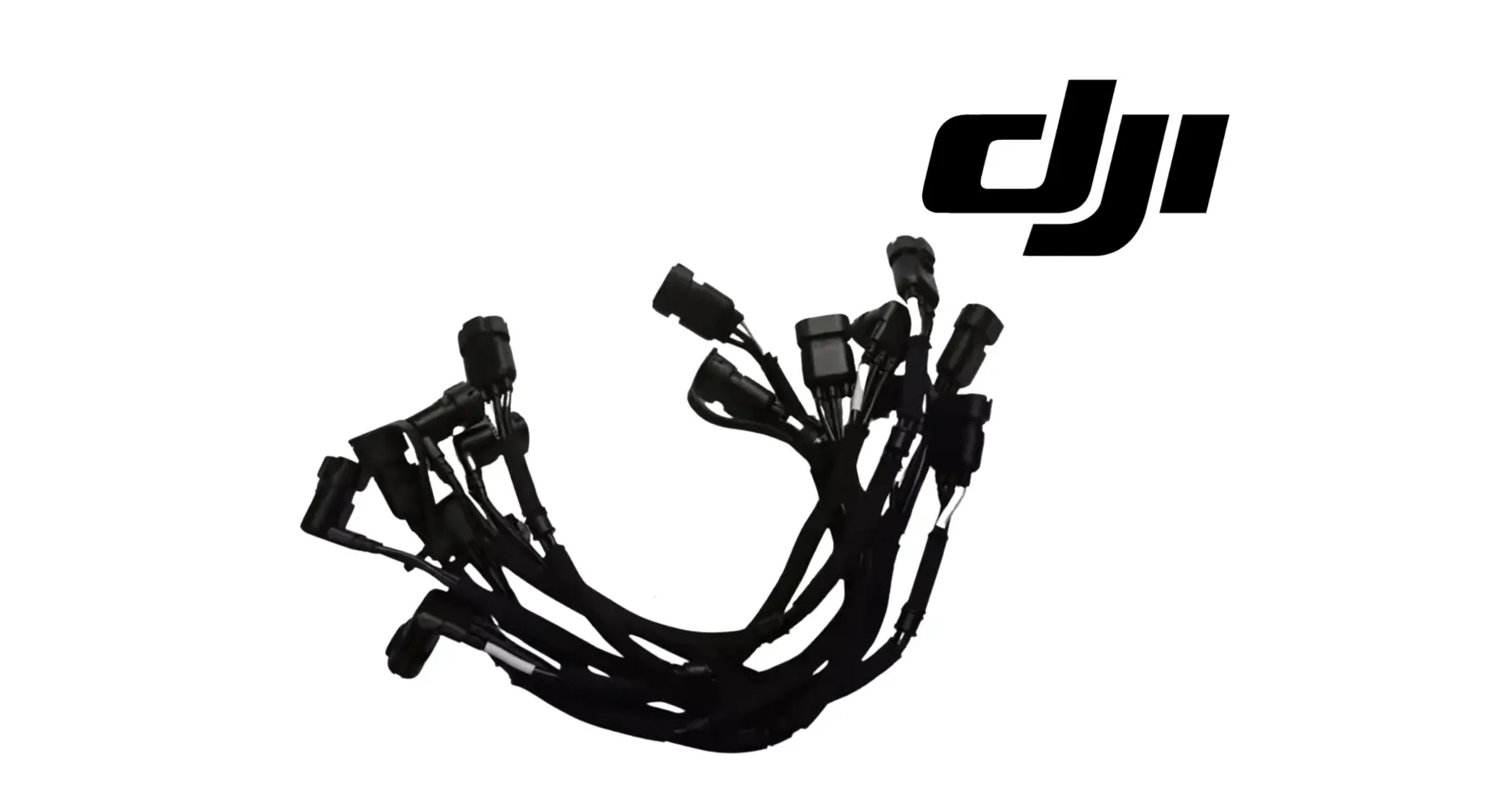 DJI spray system load adapter cable bundle with several junction connectors, black