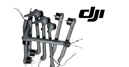 Dark gray gimbal arm assembly with multiple arms, motor modules, and wiring