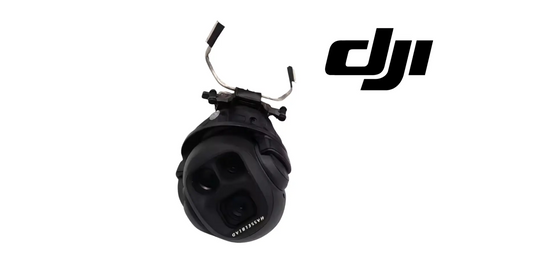 DJI replacement gimbal camera module, black round rear housing with connectors