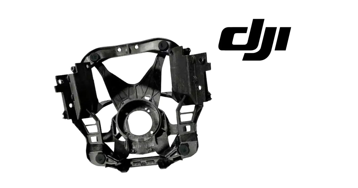 DJI Mavic 4 Pro gimbal vibration damper, black frame with circular opening and side brackets