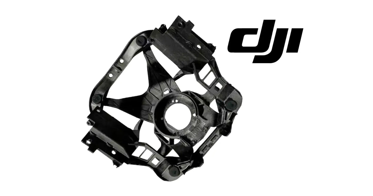 DJI Mavic 4 Pro gimbal vibration damper, black metal cage with center ring mount