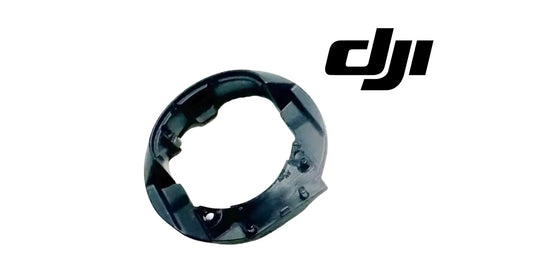 DJI gimbal cover ring, dark molded plastic shell with side openings and tabs