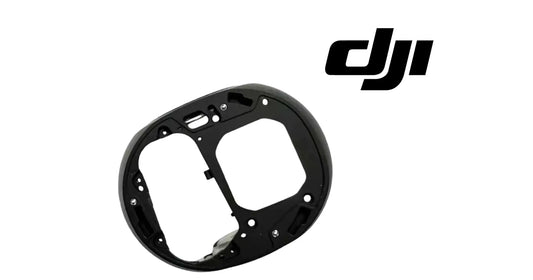 Black circular camera frame with internal supports and mounting holes, DJI Mavic 4 Pro