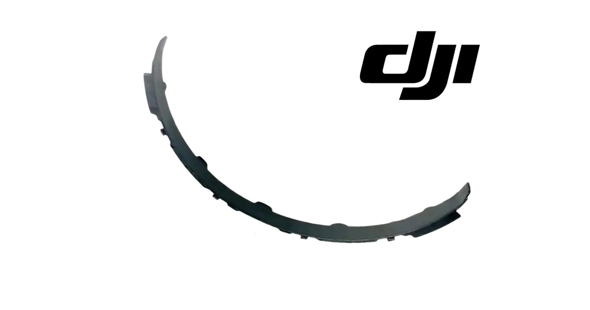 DJI gimbal cover replacement, dark gray curved segment, angled view