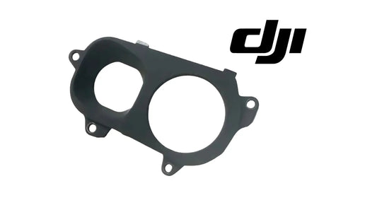 DJI gimbal cover for drone gimbal, angled view with two circular openings