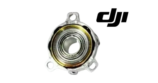 DJI gimbal bearing, circular metal housing with yellow ring and side mounting ears