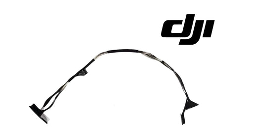 Curved cable harness with black connector clips for DJI gimbal signal cable