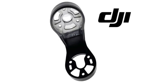 DJI Mavic 3 gimbal yaw arm, black frame with silver top mount disc