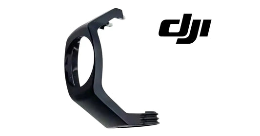 DJI gimbal roll arm bracket, black plastic frame with ridged edges