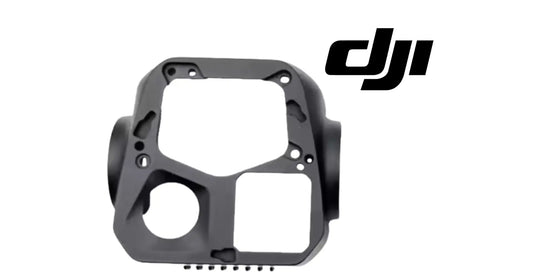 DJI gimbal frame front shell with large cutouts, dark gray