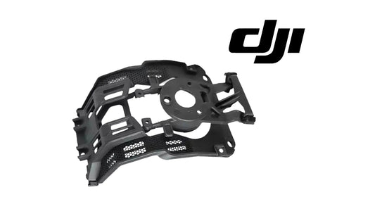 DJI gimbal damping board with circular motor mount and side support arms, black