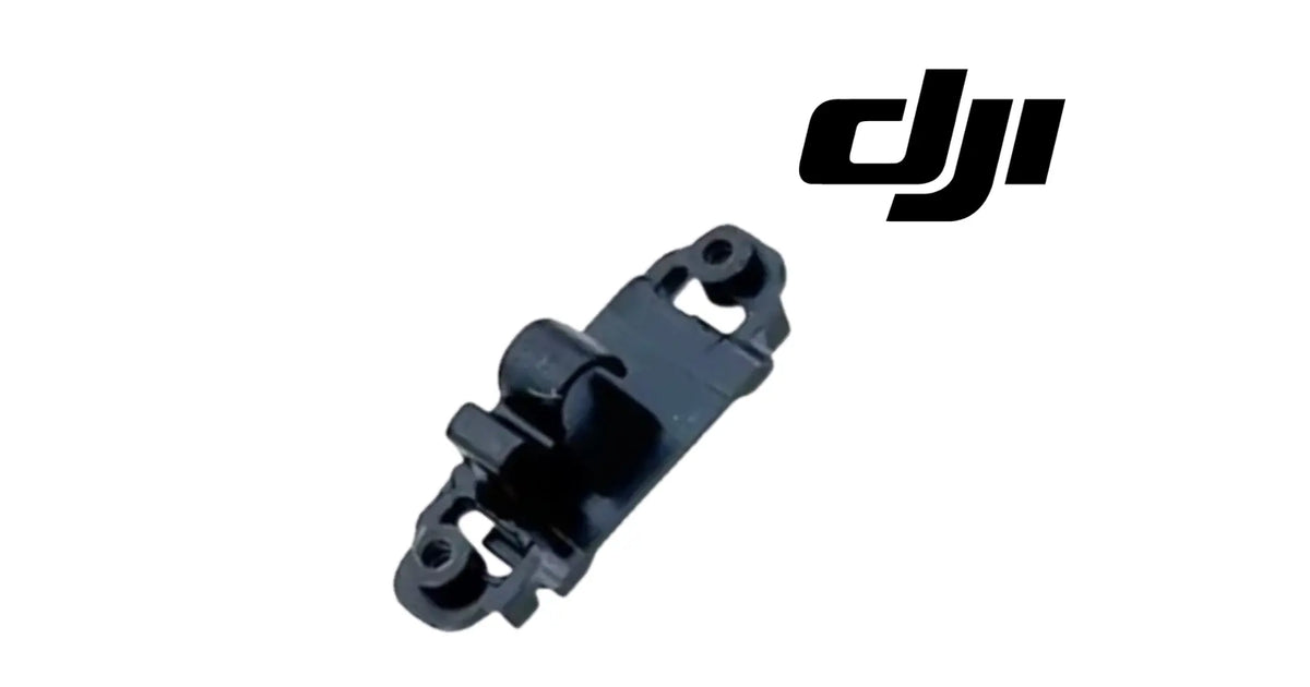 DJI gimbal cable clamp cover, angled view with connector tab and mounting holes