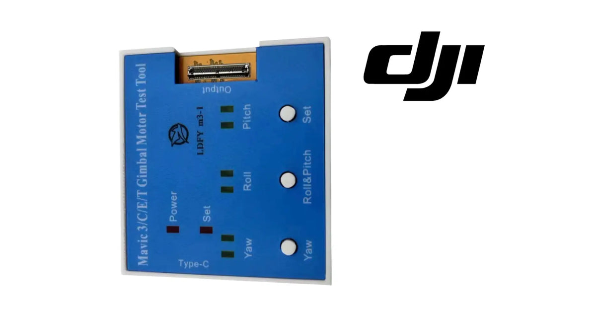 DJI Mavic 3/E/T gimbal motor test tool, blue board with test ports and buttons