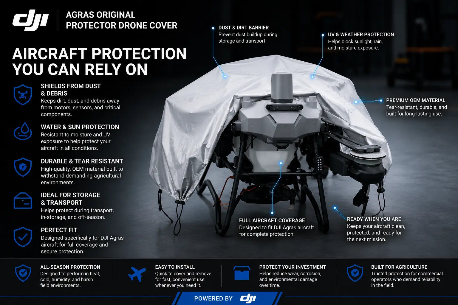 DJI Agras Original Protector Drone Cover - Summer Essential DJI