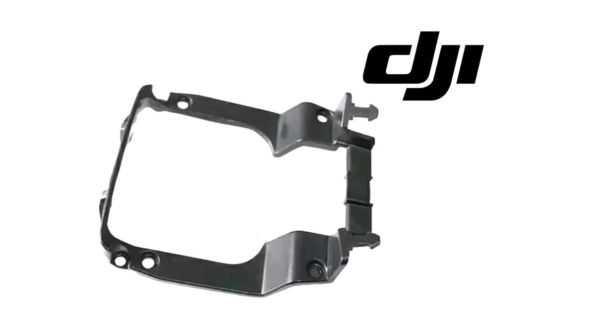 DJI Mavic Air 2 gimbal bracket, dark metal support frame with bracket tabs