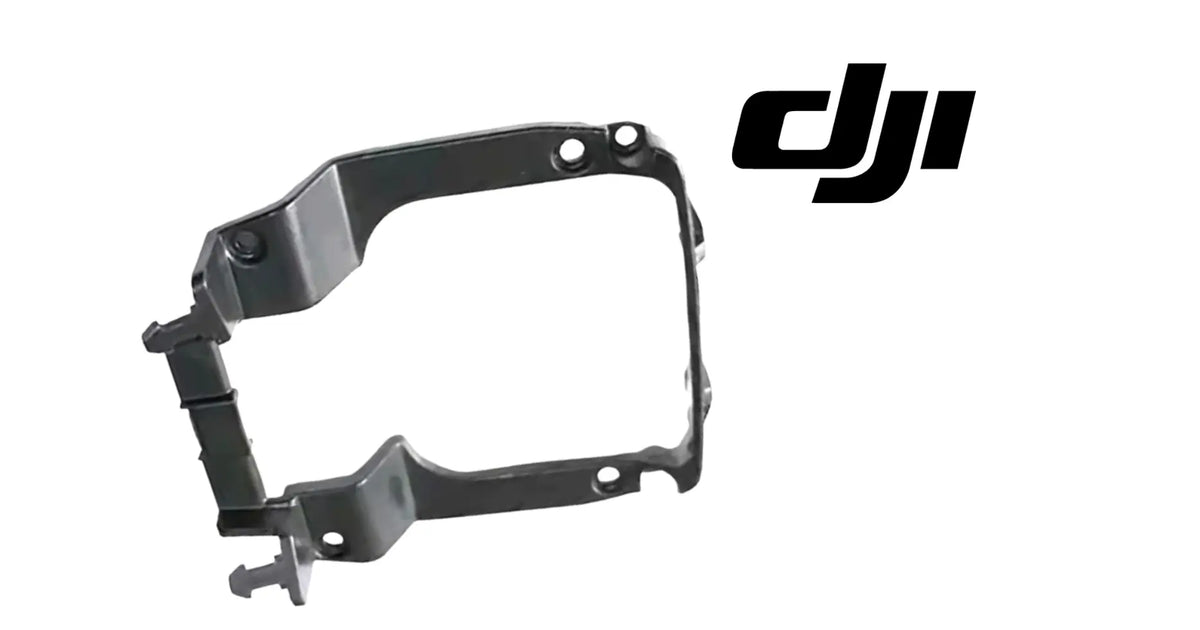 DJI Mavic Air 2 gimbal bracket, dark metal frame with mounting holes and tabs