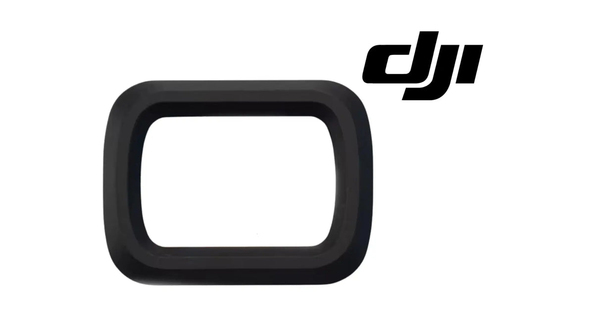 DJI lens glass ring, black rounded-square bezel with inner opening