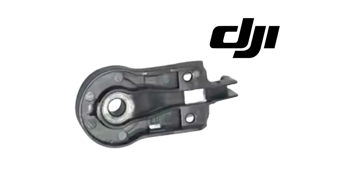 Dark gimbal cover bracket with lever tab and mounting holes for Mavic Air 2