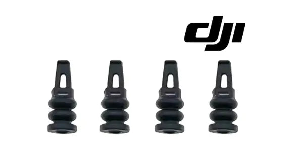 DJI Mavic Air 2 gimbal rubber dampers, four black fork-clip rubber mounts