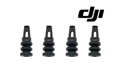 DJI Mavic Air 2 gimbal rubber dampers, four black fork-clip rubber mounts