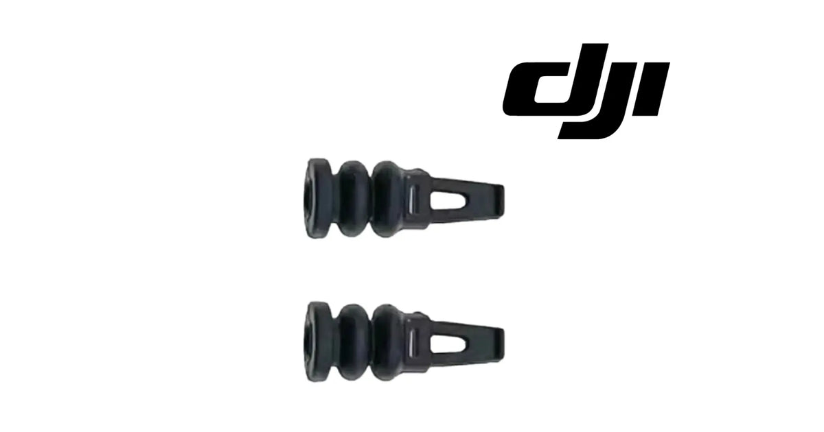 DJI Mavic Air 2 gimbal rubber dampers, black replacement pair with fork clips