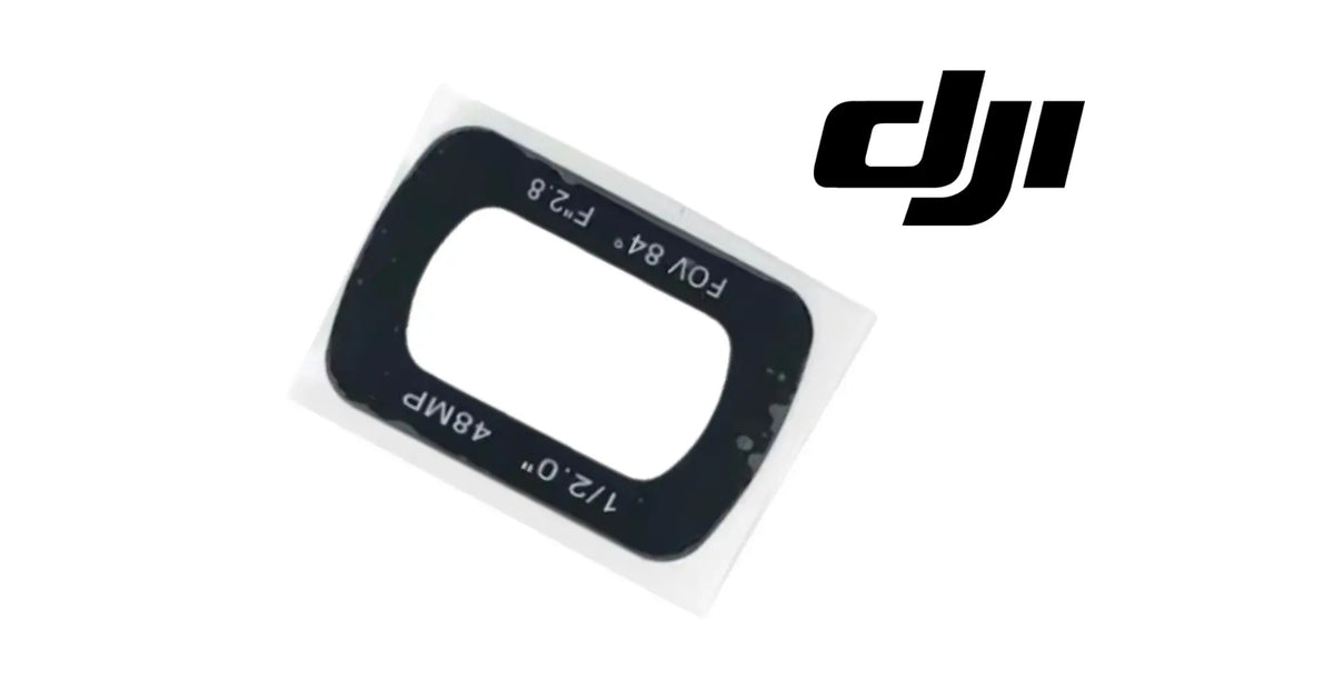 DJI Mavic Air 2 replacement lens glass, dark window with 48MP and F2.8 markings