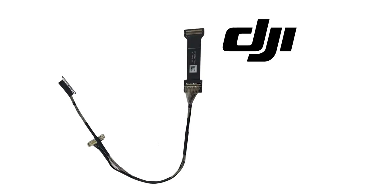 DJI gimbal signal cable with flat ribbon connector and black wiring