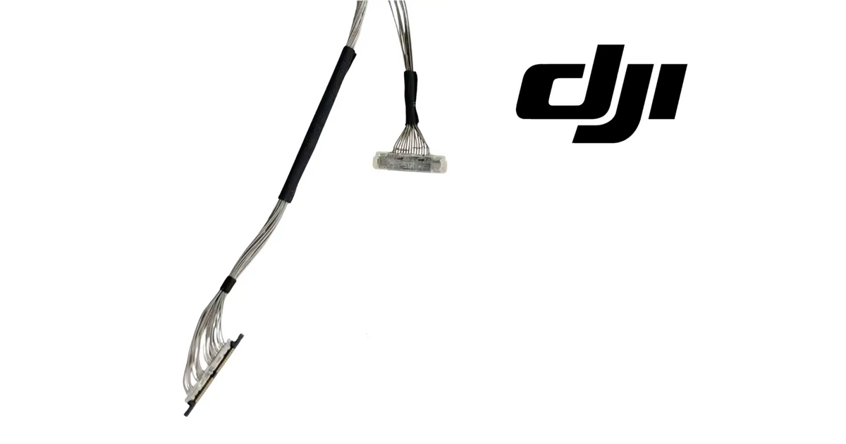 DJI gimbal signal cable with split leads and small white connector