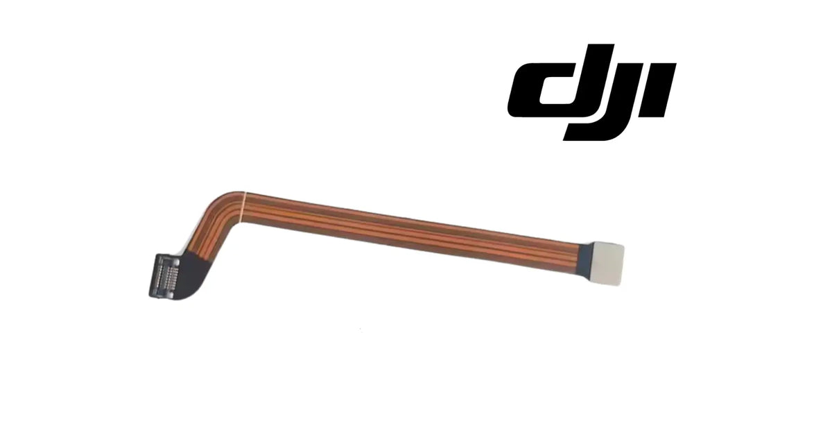 Replacement gimbal flexible cable with brown ribbon and gray connectors, straight layout