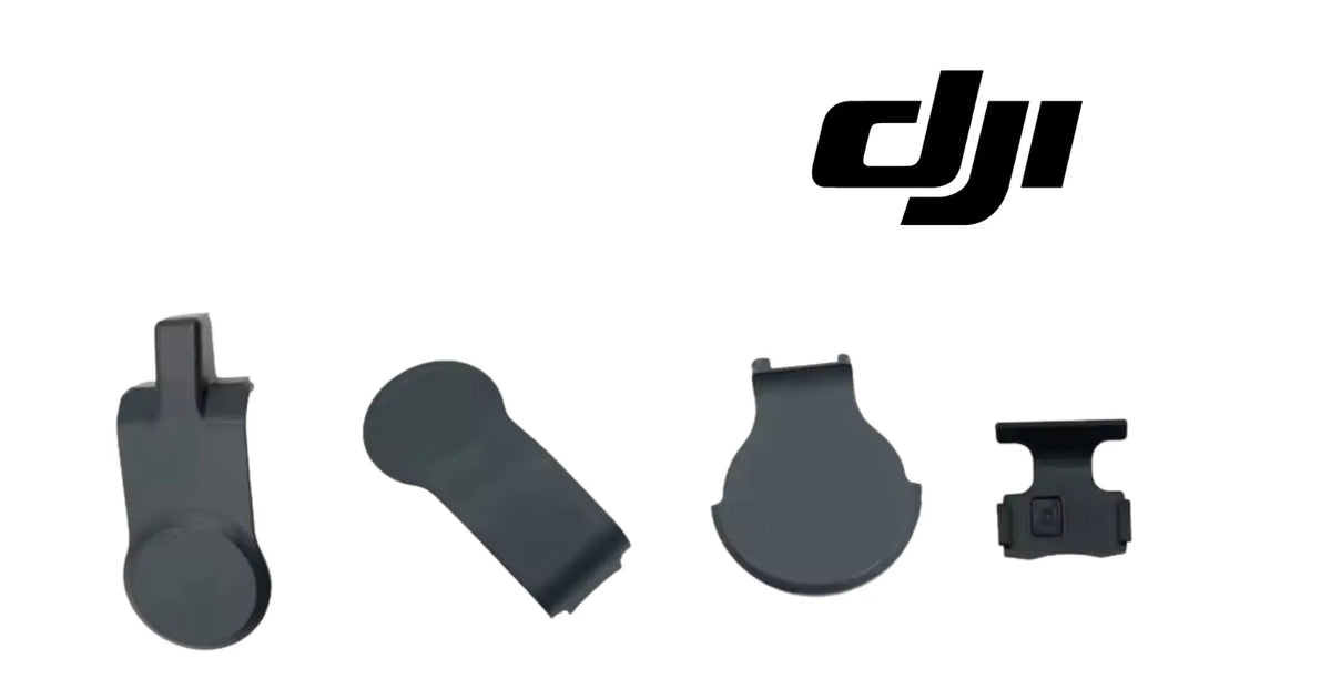 DJI Mavic Air 2 gimbal cap set with five dark cap shapes on white