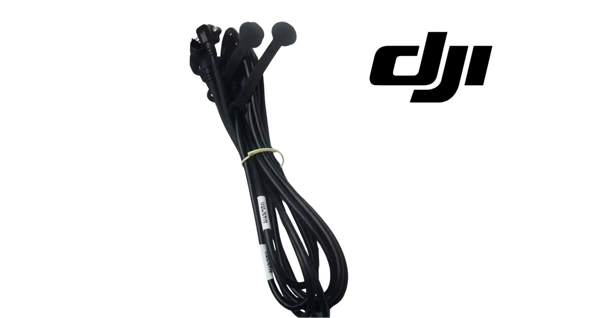 Bundled black cables with four nozzle tips for DJI Agras rear 4-nozzle kit