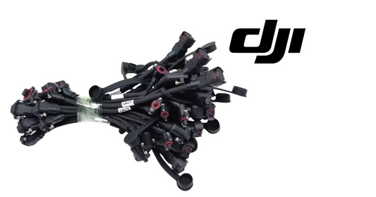 DJI Agras T70P nozzle signal cable bundle with multiple black connectors