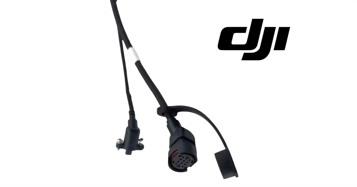 Nozzle signal cable with round sensor-style connector and black wiring ends