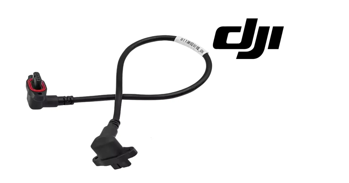 DJI Agras liquid level signal cable with inline connector and red sensor plug