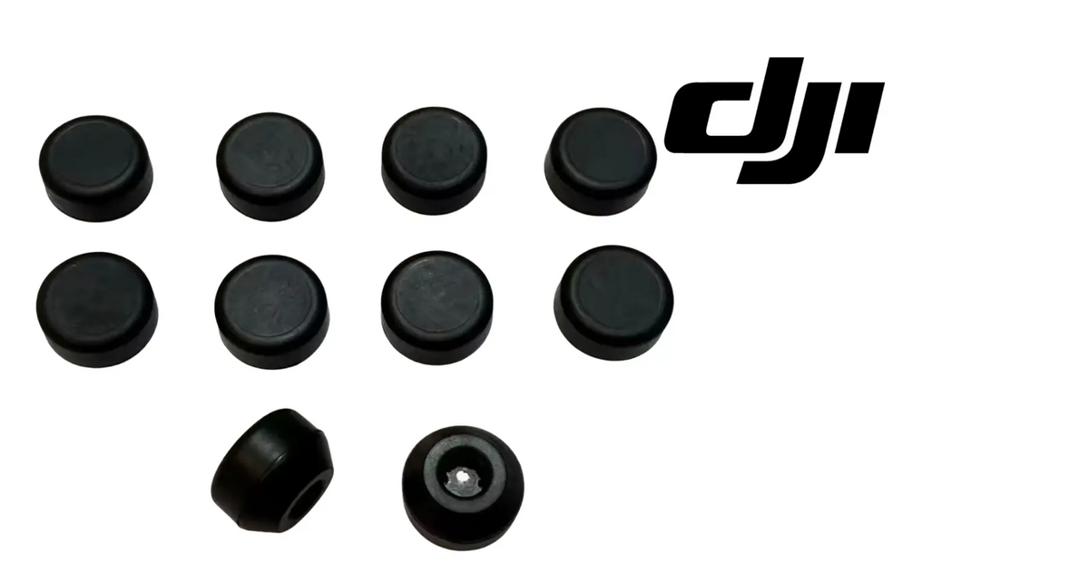 Set of black rubber pads for DJI weighing sensor module, round and angled pieces