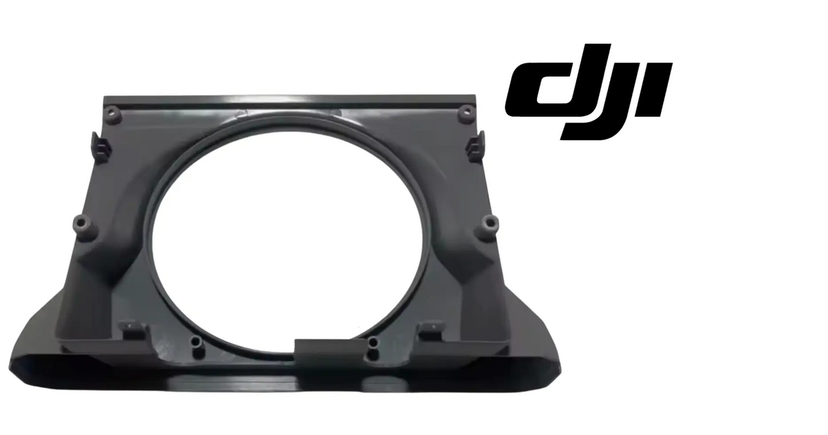 DJI Agras front shell top cover, dark gray plastic housing with circular cutout