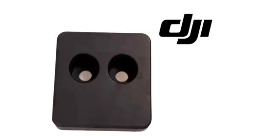 DJI rear tank support cushion pad, black square with two grommet holes