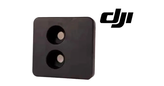 DJI rear tank support cushion pad, black with two round holes and beveled edges