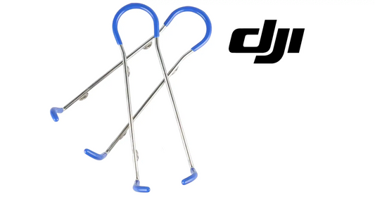 DJI Agras T70P mist nozzle fixing bracket, silver metal with blue protective grips