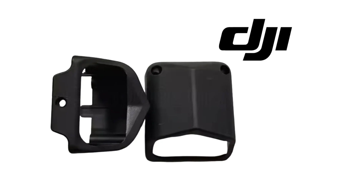 DJI motor protection cover pair, black molded plastic with side openings